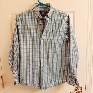 Vinyard Vines Button Down Whale Shirt, Youth Large (16)